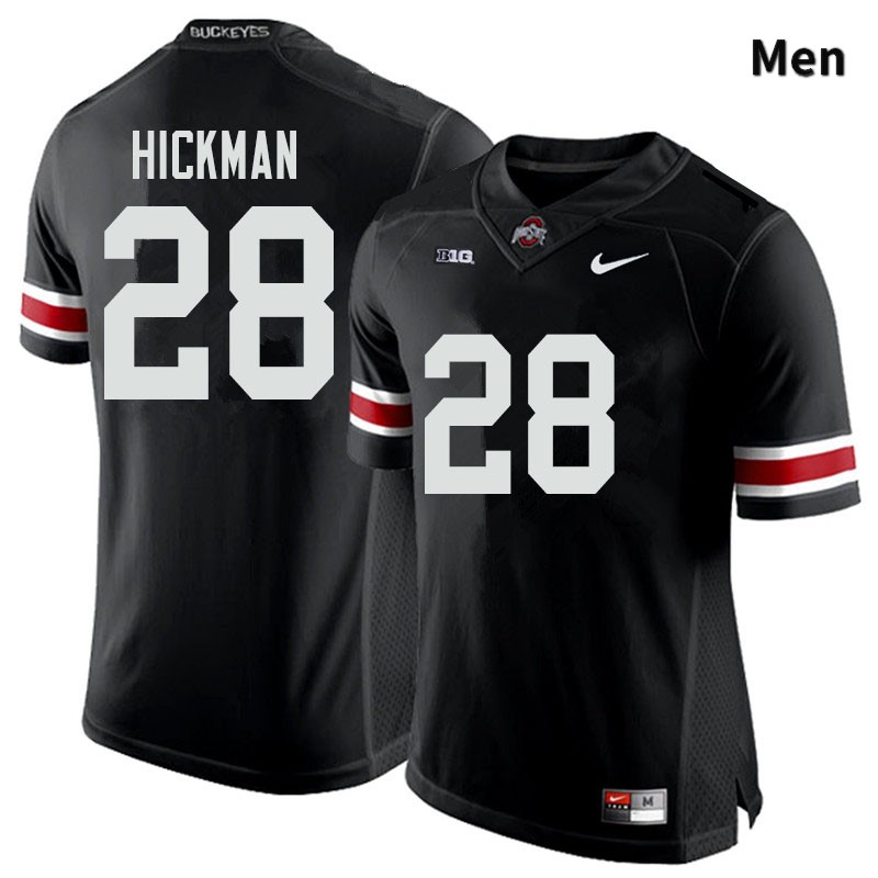 Ohio State Buckeyes Ronnie Hickman Men's #28 Black Authentic Stitched College Football Jersey